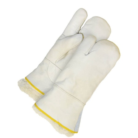 Bdg Lined Grain Cowhide 1-Finger Mitt, L, PR 50-9-875-L-K